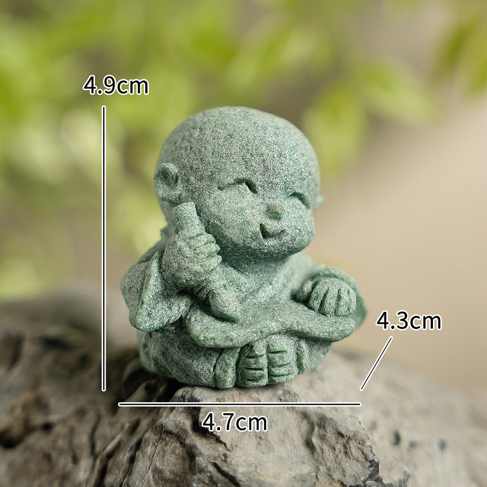 zensoullab Chinese Tea Pet Zen Small Novice Landscape Ornament Flower Garden Bonsai Rockery Cute Healing Decoration
