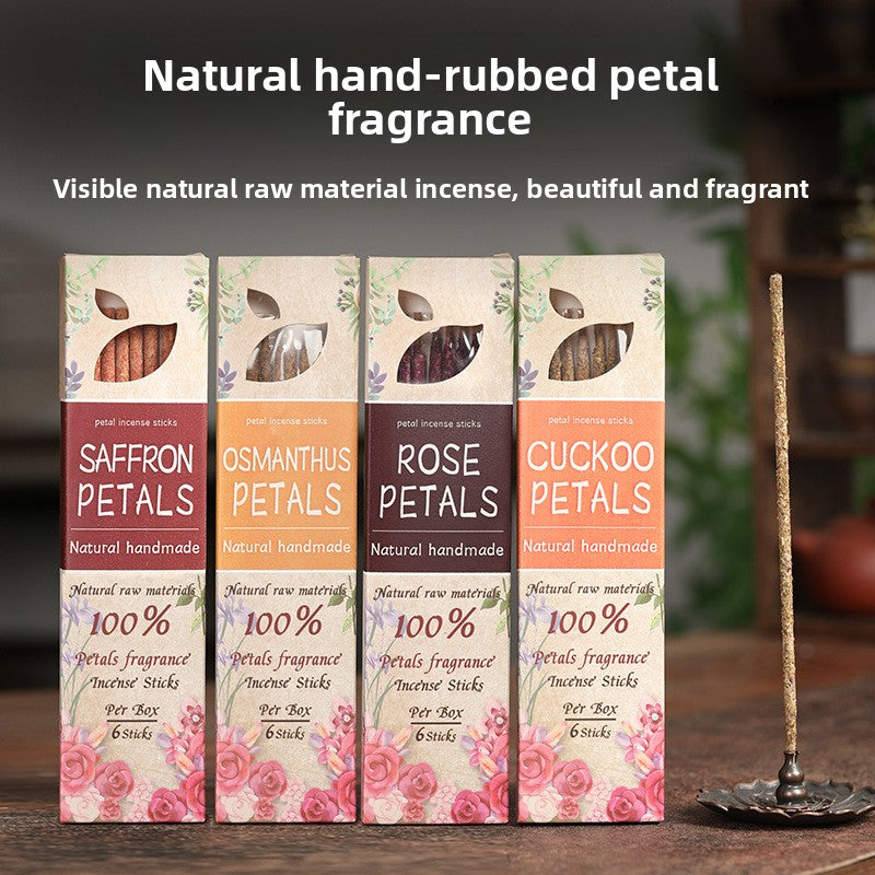 zensoullab Argentina Incense Rose Osmanthus Petal Incense Fragrant Incense Azalea Sandalwood Saffron Incense Sticks Home Use