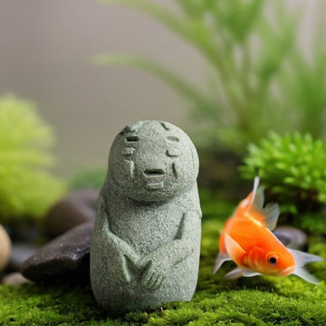 zensoullab Japanese Style Faceless Man Cute Fun Figurine Micro Landscape Aquarium Fish Tank Home Decoration Indoor Outdoor Decoration