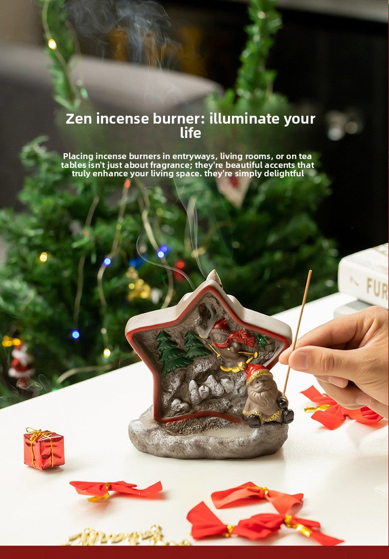 zensoullab Christmas themed backflow incense burner