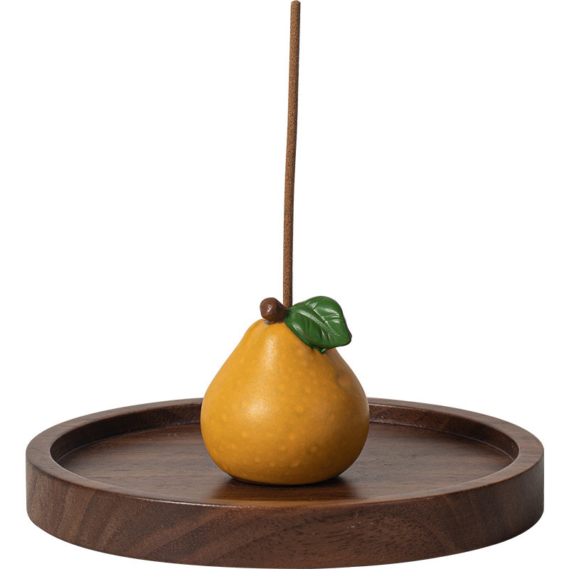 zensoullab Blessing Peace Creative Ceramic Small Pomelo Incense Socket Zen Tea Room Desktop Aromatherapy Burner Stand Incense Burner
