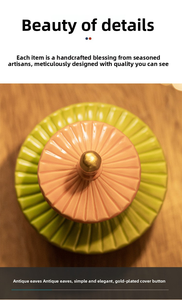 zensoullab Creative New Chinese Style Ceramic Temple of Heaven Small Incense Burner Aromatherapy Burner Ornament for Home Indoor Sandalwood Coil Incense Holder Incense Tray