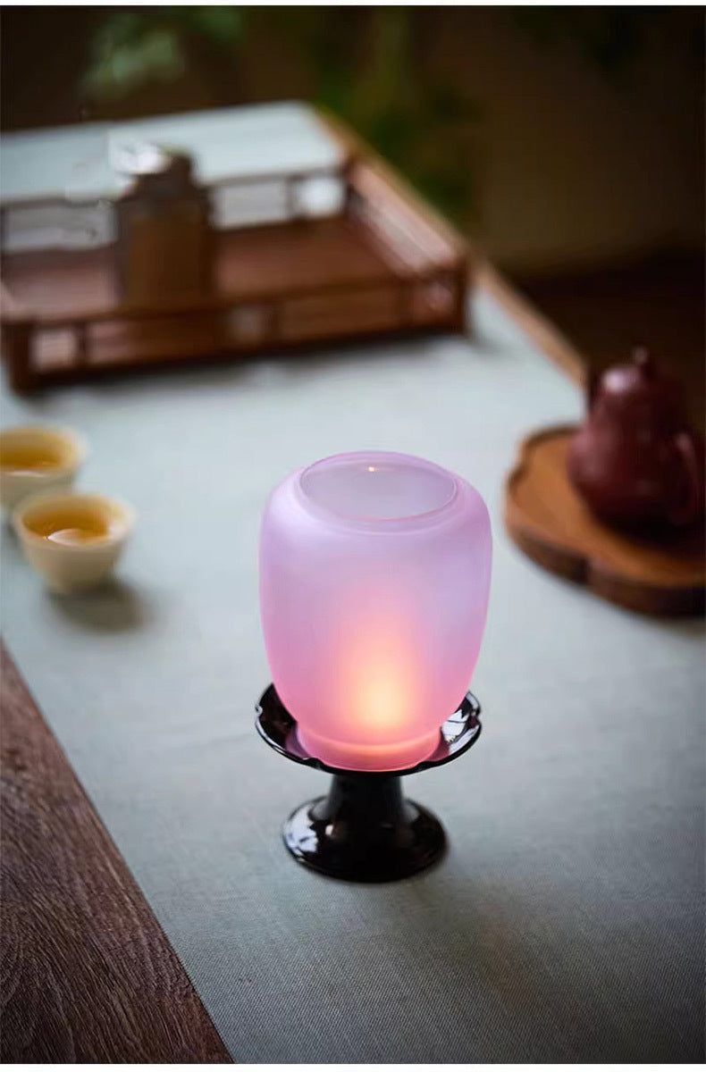 zensoullab Empty Illusion Candle Holder Home Aromatherapy Glass Ornament High-end Vintage Chinese Zen Creative Atmosphere Lamp Ancient Style