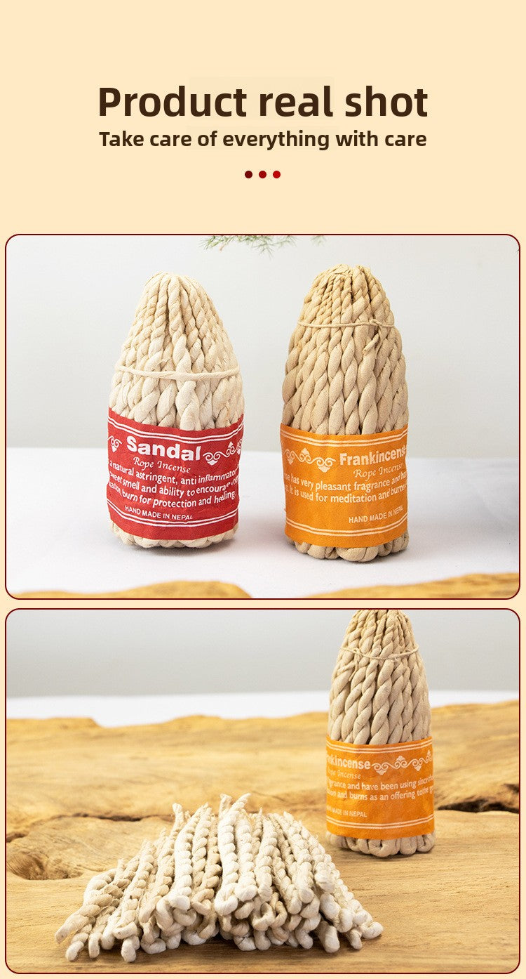 Zensoullab Nepal Incense Rope Incense Large Mixed Aromatherapy Rope Bales Tibetan Incense Natural Raw Herbs Incense Traditional Handmade