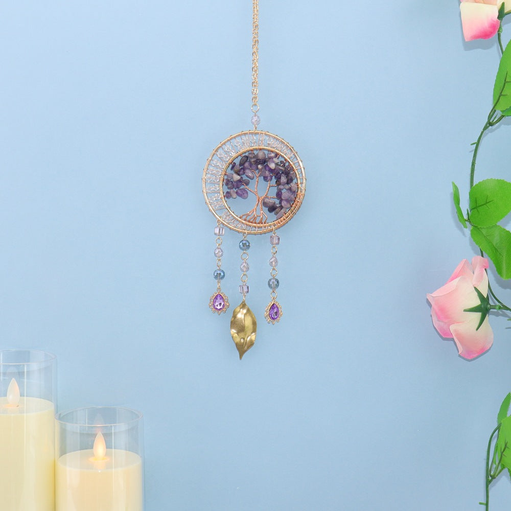 zensoullab Sun Catcher Crystal Pendant Sunshine Rainbow Dream Catcher Wind Chime Hanging Decoration Girl's Room Gift Pendant