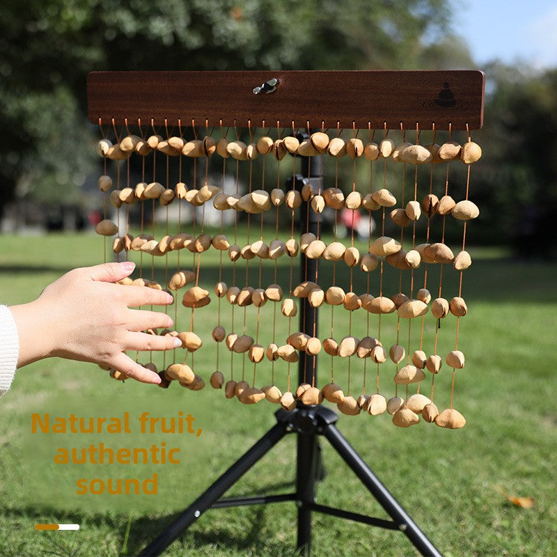zensoullab South American Fruit Sound Bell Rattle Healing Accompaniment Unique Instrument Sound Bell Natural Plant Accompaniment Bell Fruit Bell