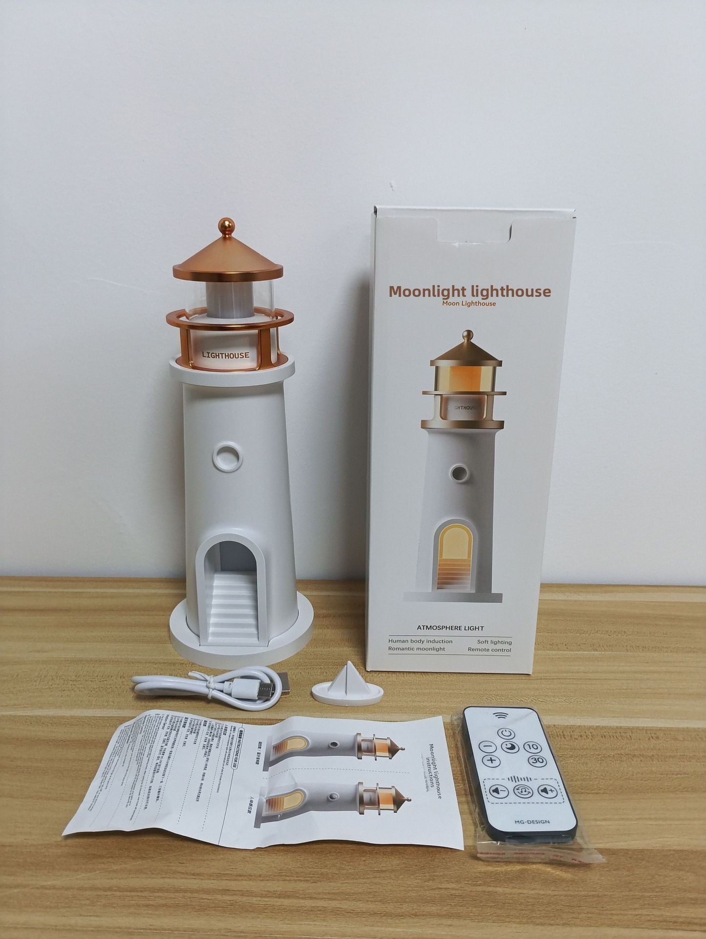 zensoullab Moonlight Lighthouse Projection Lamp Atmosphere Bedroom Bedside Sleep Companion Night Light Desktop Creative High-end Ornament