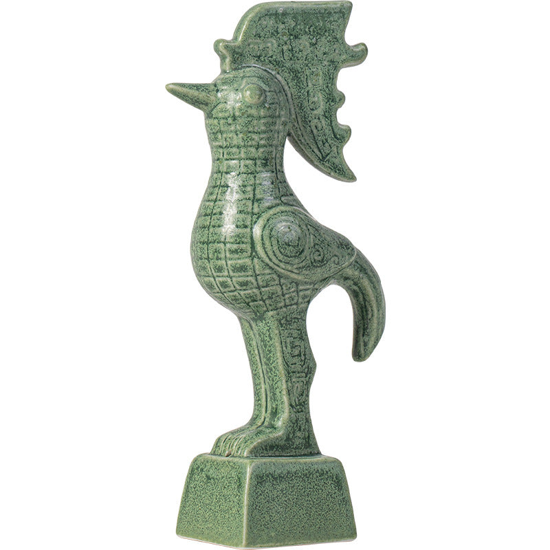 zensoullab Cultural and Creative Handicraft Ceramic Sanxingdui Sun Bird Incense Burner Incense Holder Incense Stick Holder Incense Ceremony Ornament Creative Gift Aromatherapy Burner