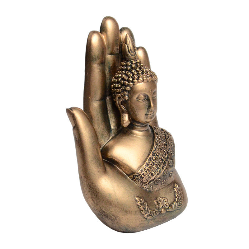zensoullab Buddha Hand Ornament Home Garden Design Buddha Statue Resin Craft Creative Zen Decoration Gift Home