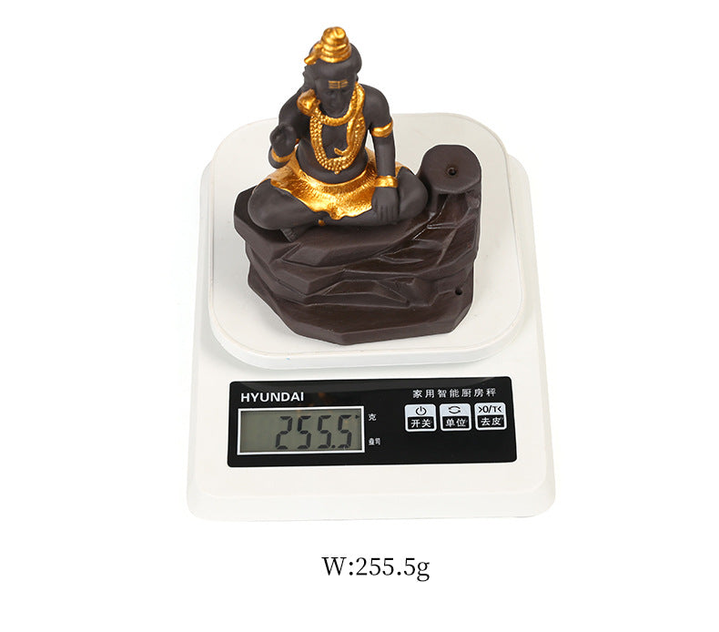 zensoullab Buddha Statue Zen Home Decor Craft Creative Southeast Asian Shiva Buddha Statue Backflow Incense Burner