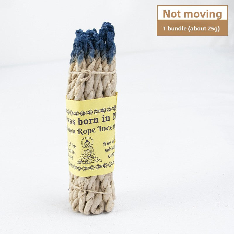 zensoullab Nepal Handmade Plant Incense Powder Rope Incense Meditation Thread Incense Woven Indoor Healing Air Purification Aromatherapy