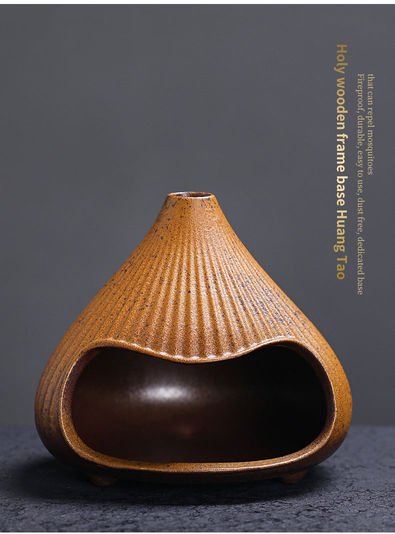 Ceramic Incense Burner Mount Fuji Small Wall Stove Cedar Sage Aromatherapy Burner Sacred Wood Purification Incense Burner Home Atmosphere Ornament