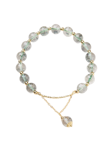 zensoullab White Crystal Bracelet Green Phantom Crystal Starry Sky Good Luck Crystal Bracelet