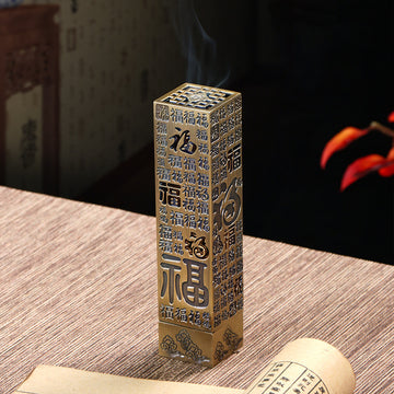 zensoullab Zen Vertical Incense Burner Hollow Incense Holder Baifu 10.5cm Incense Tube Sandalwood Incense Burner Tea Ceremony Incense Decoration