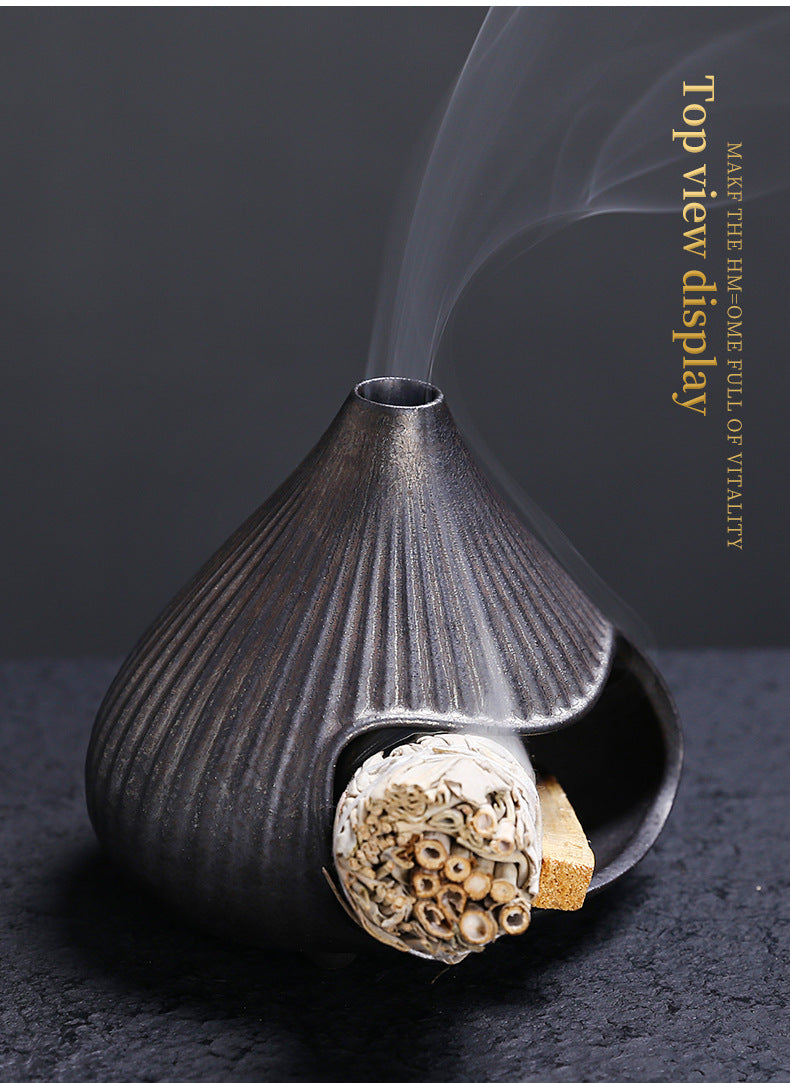Ceramic Incense Burner Mount Fuji Small Wall Stove Cedar Sage Aromatherapy Burner Sacred Wood Purification Incense Burner Home Atmosphere Ornament