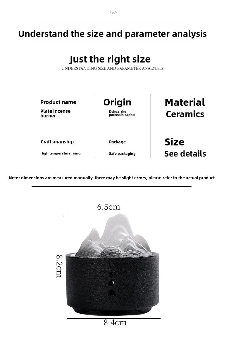 zensoullab Thousand Miles of Rivers and Mountains Ceramic Incense Burner