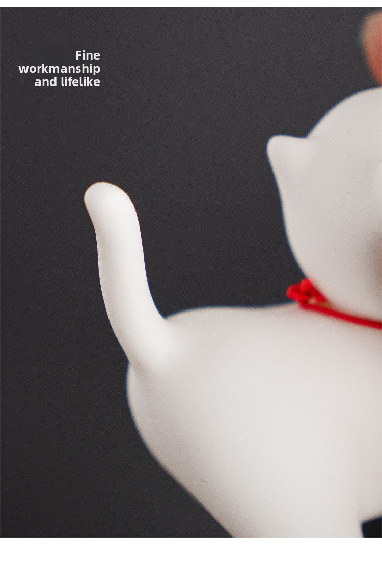 zensoullab Cute Forbidden City Kitten Ceramic Incense Holder Aromatherapy Burner Ornament Soft Healing Tea Table Tea Pet Indoor Incense Burner