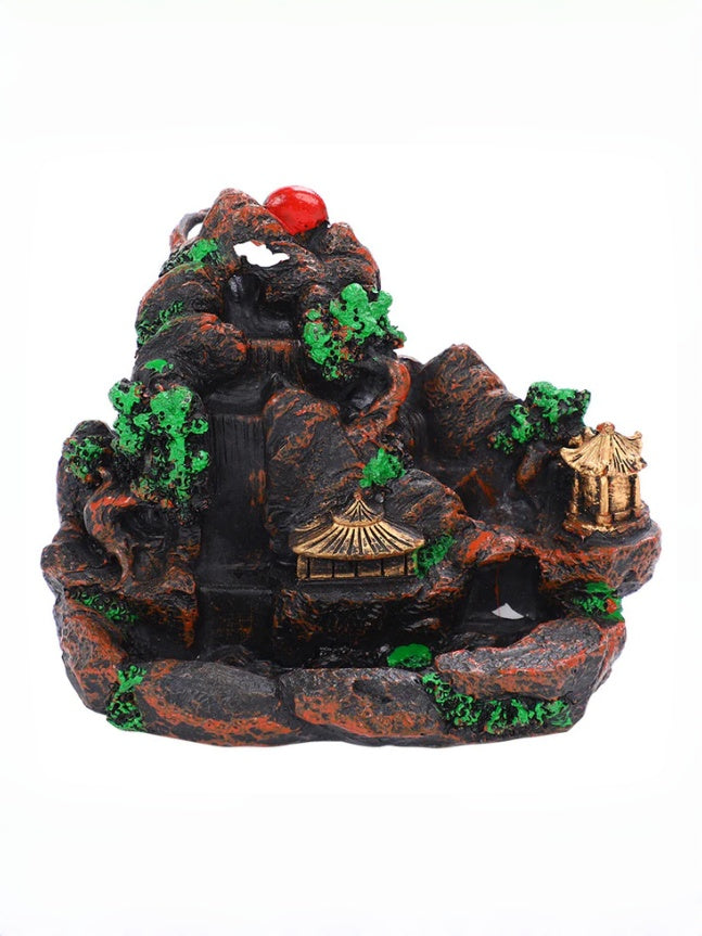 zensoullab Large Backflow Incense Burner Mountain Water Purple Aura Resin Craft Personalized Ornament Agarwood Sandalwood Chinese Incense Tube