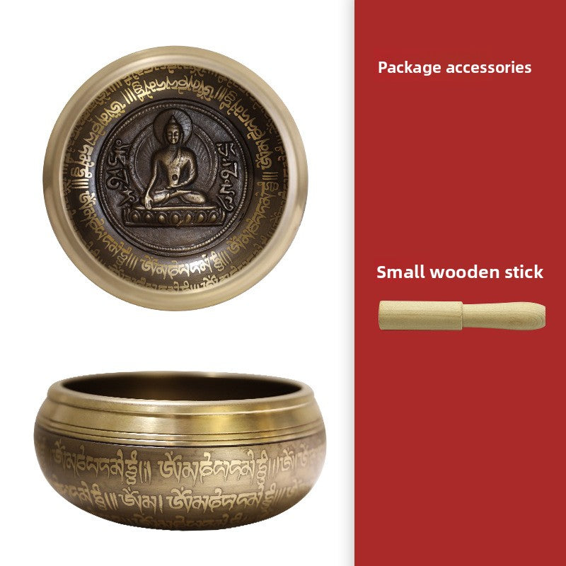 Zensoullab Nepal Buddha Statue Himalaya Bowl Singbowl Yoga Meditation Spa Calm Ear Picking Healing Class Copper Bowl Ornaments