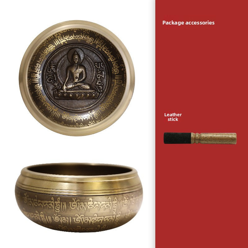 Zensoullab Nepal Buddha Statue Himalaya Bowl Singbowl Yoga Meditation Spa Calm Ear Picking Healing Class Copper Bowl Ornaments