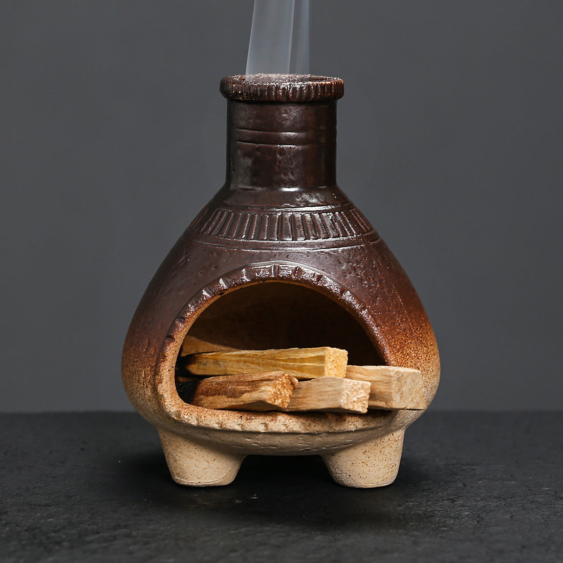 Ceramic Aromatherapy Burner Sage Incense Burner Mini Home Small Wall Stove Heat Resistant Can Be Burned with Open Flame Holy Wood Stove