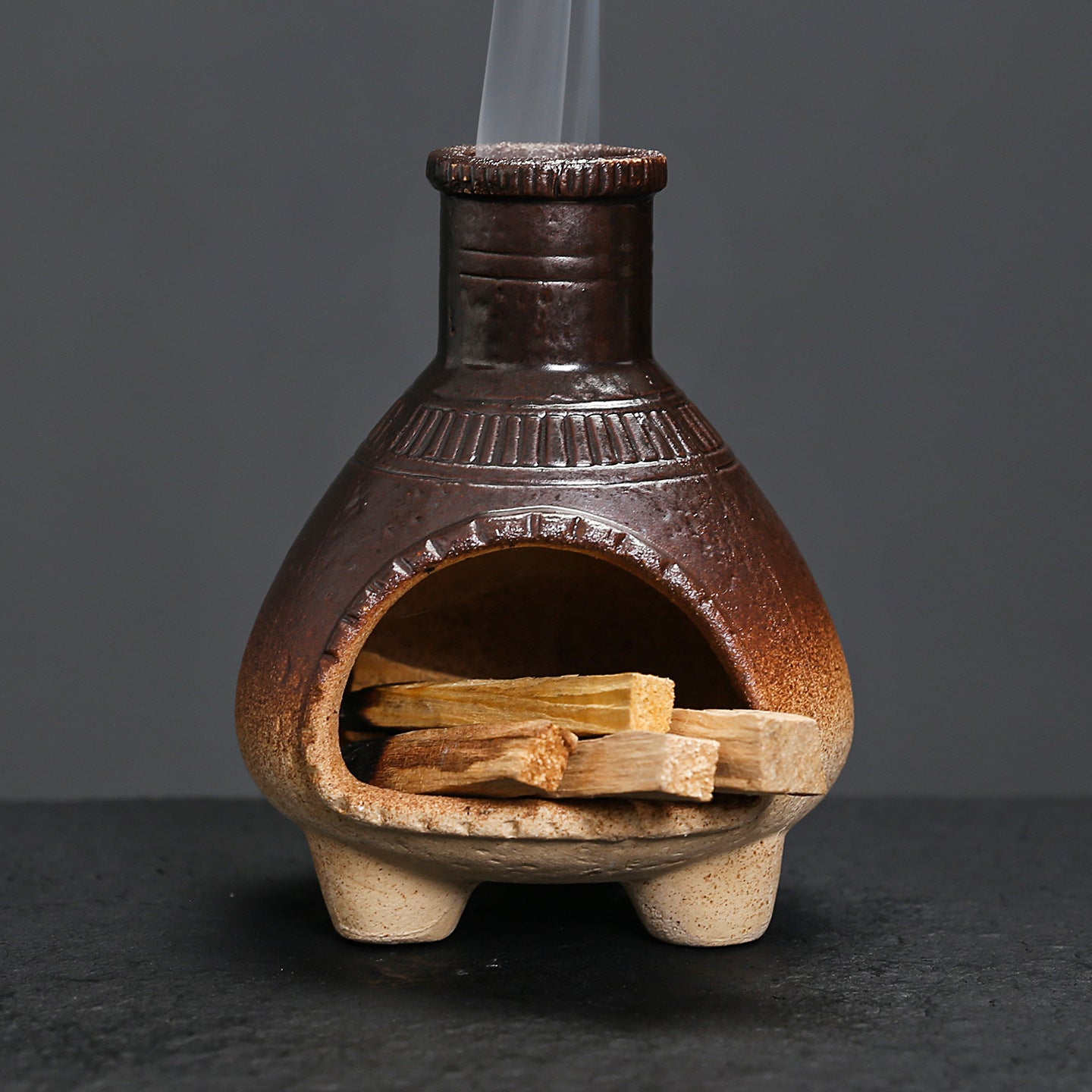 Ceramic Aromatherapy Burner Sage Incense Burner Mini Home Small Wall Stove Heat Resistant Can Be Burned with Open Flame Holy Wood Stove