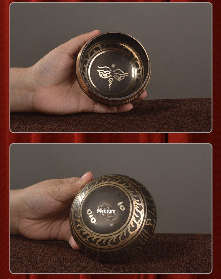 Zensoullab Nepal Buddha Bowl Van Gogh Bowl Yoga Meditation Buddha Copper Bowl Xizang Himalaya Bowl Singing Bowl Hot Sale Direct Supply