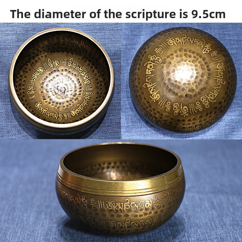 Zensoullab Nepal Xizang Himalaya Bowl Buddha Sound Bowl Buddha Sound Bowl Singing Bowl Yoga Meditation Himalaya Bowl Ear Cleaning Healing Copper Chime Stone