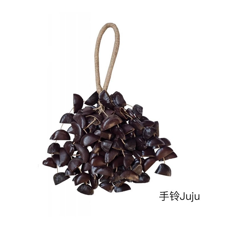 zensoullab Derui Musical Instruments African Hand Bell Plant Fruit Bell String Bell Bracelet Anklet Accompaniment Yoga Healing Small Musical Instrument