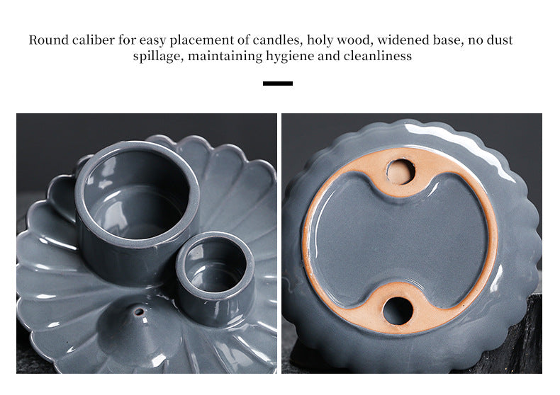 Peruvian Sacred Wood Tray Sage Tray Sacred Wood Stand Candle Holder Candle Tray Incense Burner Ceramic