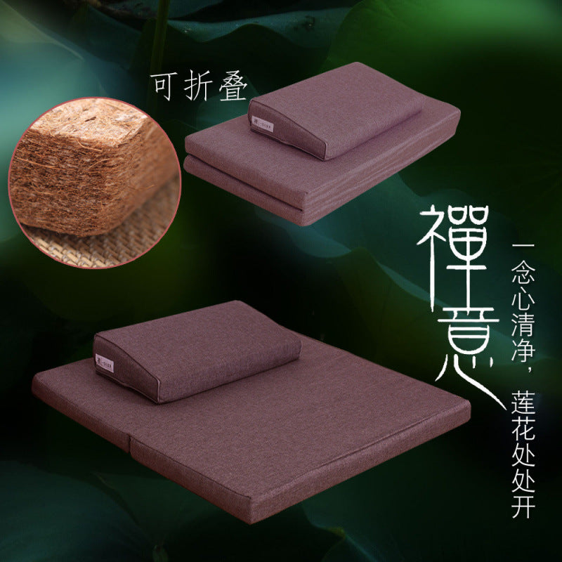 Zensoullab Meditation Cushion Meditation Cushion Coconut Palm Folding Meditation Static Cushion Home Kneeling Buddha Worship Thickened Plate Cushion Upper Cushion