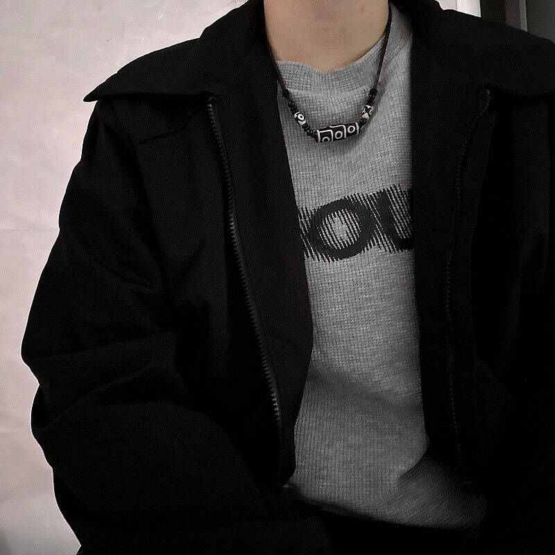zensoullab New Chinese Style Nine-Eyed Dzi Bead Necklace for Men and Women Simple Versatile High-End Ethnic Style Niche Design Adjustable Necklace