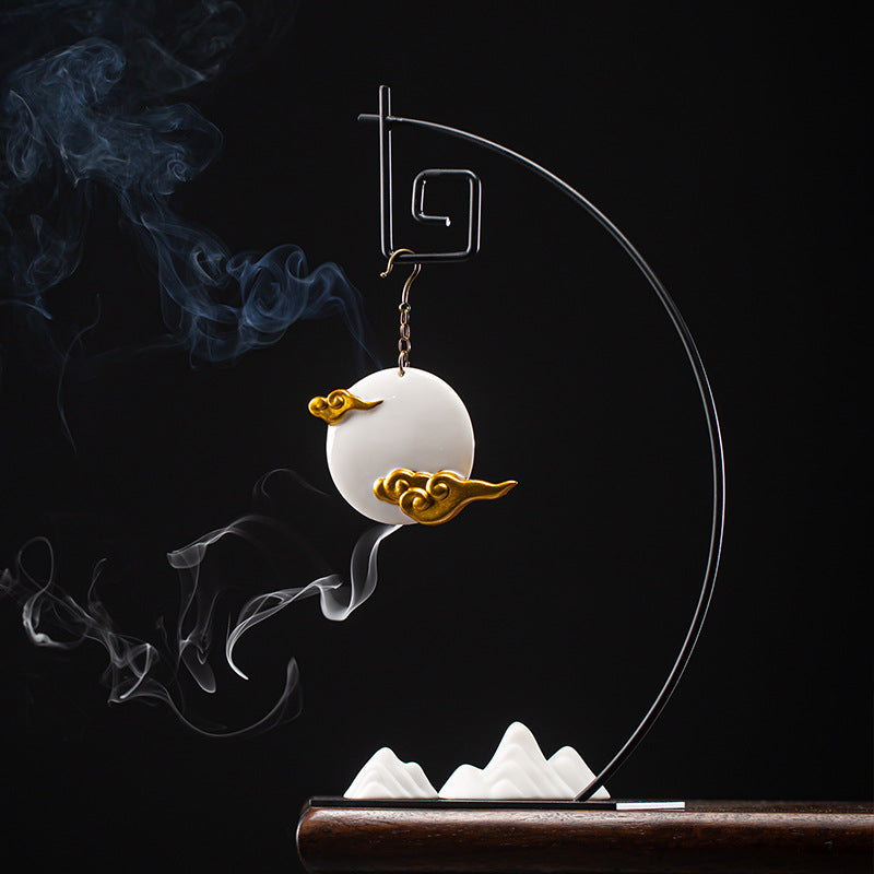 zensoullab Zen Style Backflow Incense Burner Home Sandalwood Agarwood Incense Holder Indoor Creative Gift Hanging Incense Burner Decorative Ornament