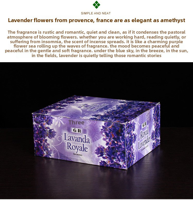 zensoullab Indian Incense Lavender Large Box Lavender Indian Original Imported Handmade Tower Incense 406