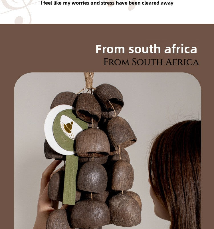 Zensoullab South African Fruit Shell Water Bell Tong Handbell Plant Fruit Shell Concert Niche Accompaniment Sound Beam Hand-Cranking Healing Wind Chimes