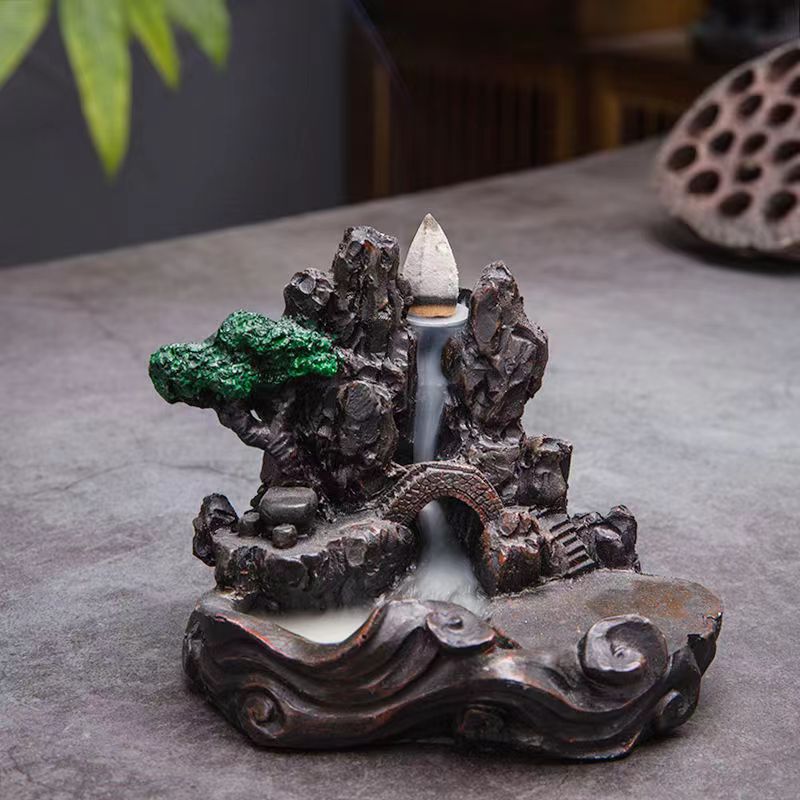 Zensoullab Backflow Incense Burner Resin Ceramic Creative Decoration Aromatherapy Sandalwood Burner Home Aromatherapy Incense Burner Zen