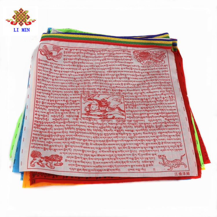 zensoullab Tibetan Ethnic Supplies Prayer Flags Printing Factory Colorful Family Portrait Prayer Flags Wind Horse Flags Hanging Flags