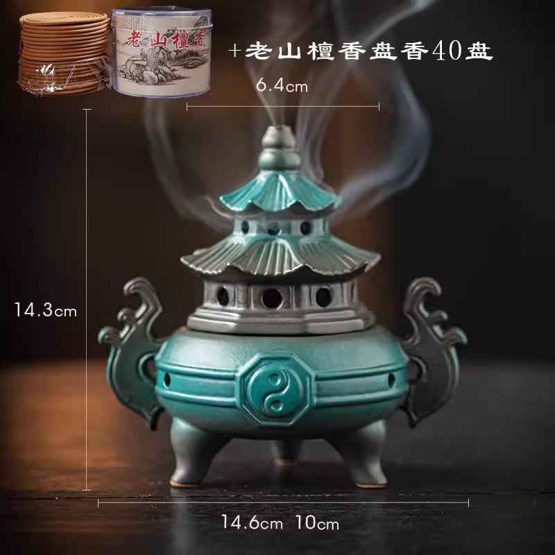 zensoullab Kirin Incense Burner Wealth-Attracting Divine Beast Agarwood Sandalwood Tea Table Home Indoor Incense Ceremony New Chinese Zen Ceramic Ornament