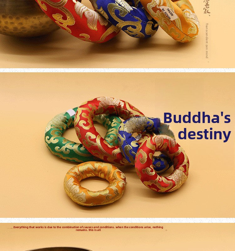 Zensoullab Nepal Handmade Embroidery Sound Bowl Washer Buddha Sound Bowl Base Yoga Buddha Sound Bowl Bottom Mat Himalaya Bowl Pad Direct Supply