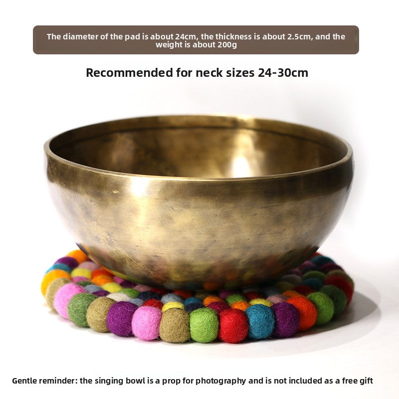 zensoullab Nepal Handmade Wool Felt Mat Round Ball Wool Ball Mat Bowl Mat Coaster Incense Burner Ritual Tool Mat Direct Supply