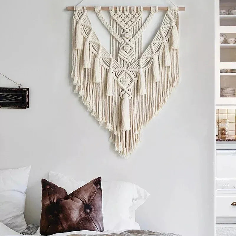 zensoullab Bohemian DIY Handwoven Tapestry Tassel Home Wall Decoration Hanging Ornament Homestay Decor