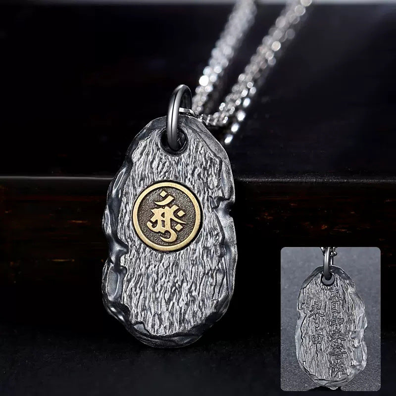 zensoullab Zodiac Buddha Eight Guardian Deities Pendant for Men and Women Twelve Zodiac Signs National Trend Ethnic Style Retro Imitation Thai Silver Vintage Necklace