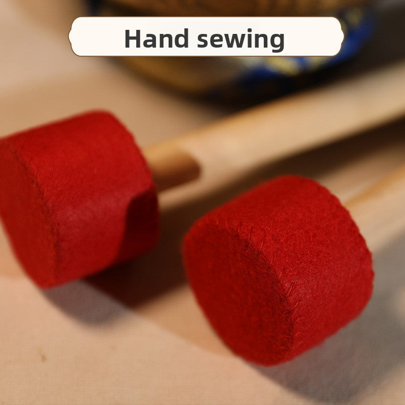 zensoullab Direct Supply Nepal Handmade Velvet Cloth Knocking Stick Tibetan Singing Bowl Hammer Bowl Stick Professional Healing Buddha Sound Bowl Knocking Stick