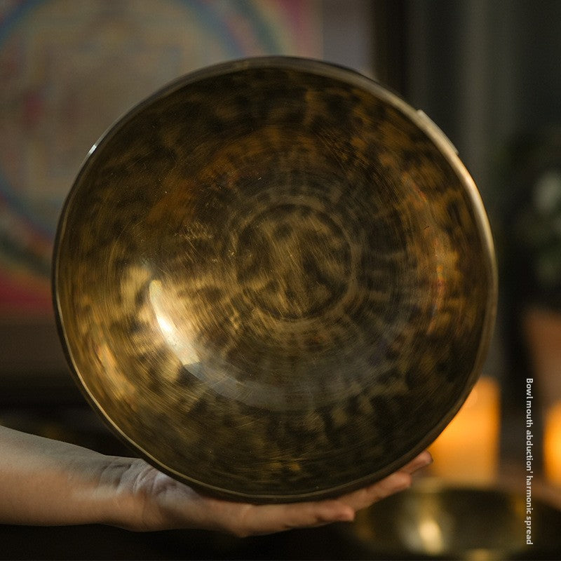 Zensoullab Nepal Handmade Full Moon Himalaya Bowl Santa Bowl Sound Therapy Copper Bowl Yoga Meditation Healing Buddha Sound Bowl Singing Bowl