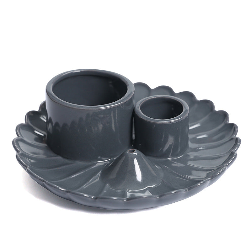Peruvian Sacred Wood Tray Sage Tray Sacred Wood Stand Candle Holder Candle Tray Incense Burner Ceramic