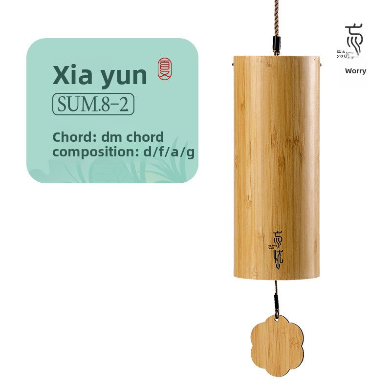 zensoullab Lu Ruzhu Bamboo Wind Chime Chord Japanese Retro Bell Yoga Balcony Outdoor Four Seasons Healing Home Decoration Pendant
