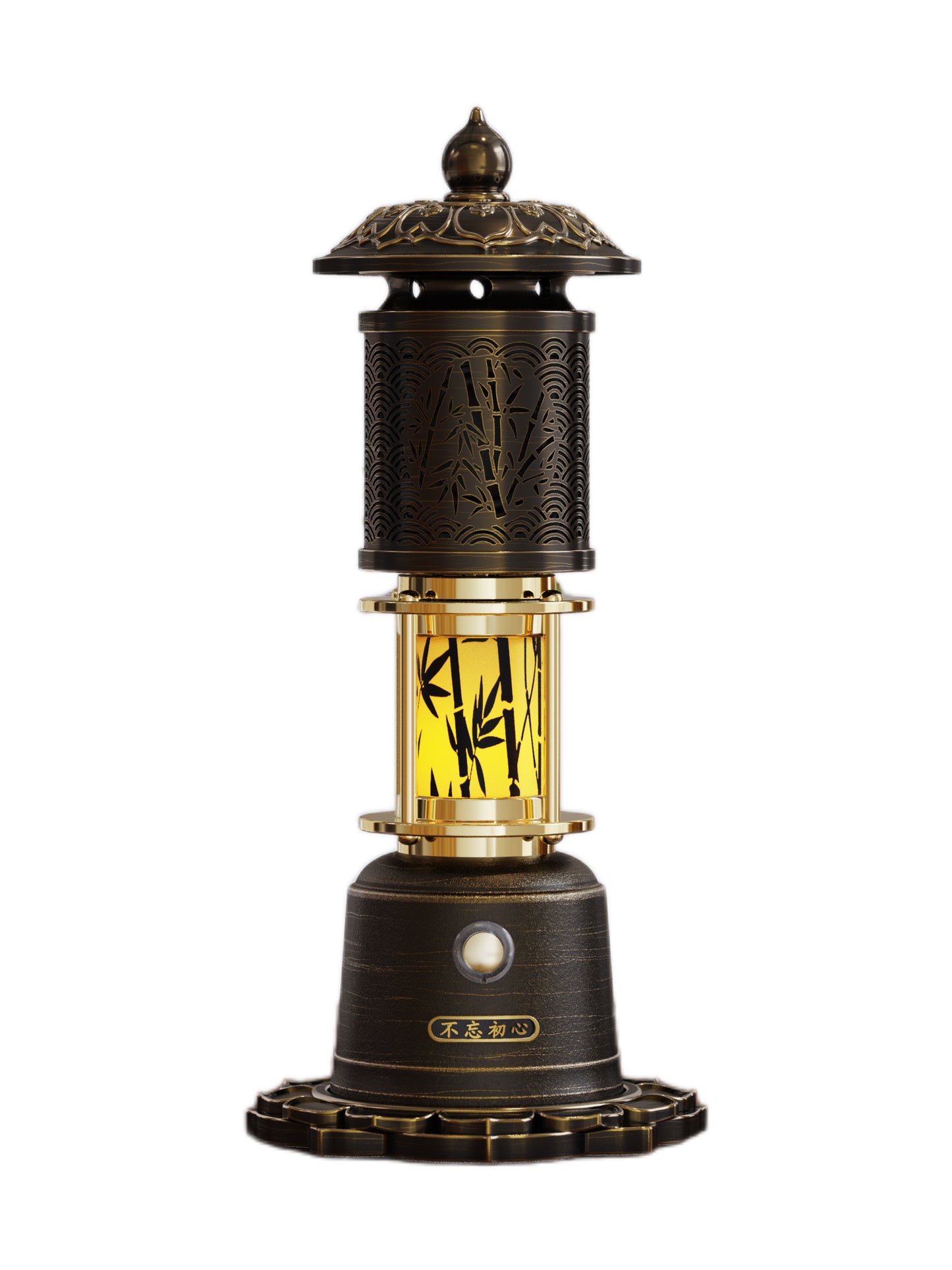 The Sacred Light Artistic Awakening Lighthouse Aroma Lamp features integrated functions of a speaker, aromatherapy, and ambient lighting.