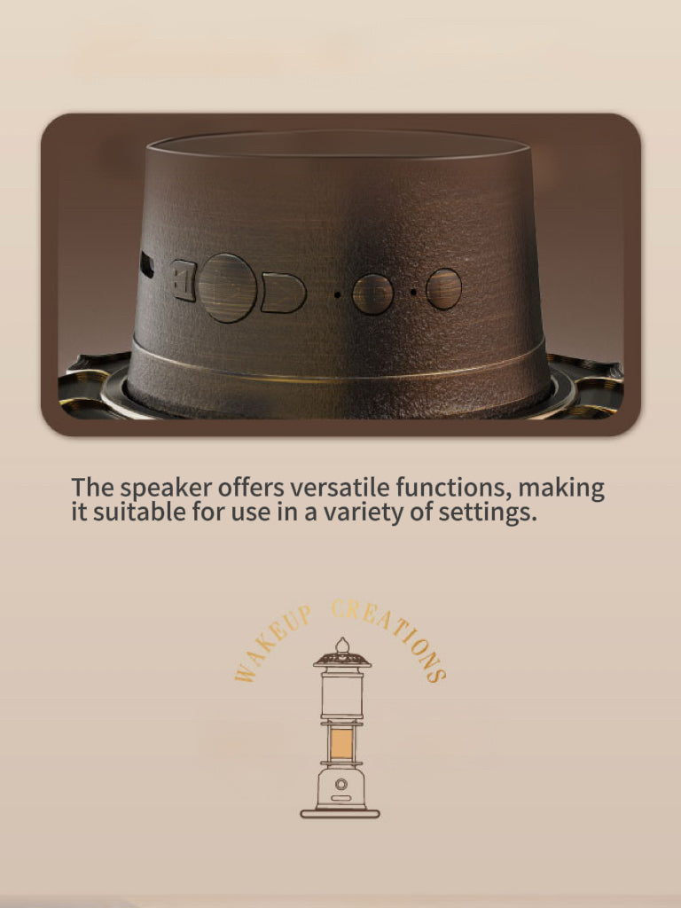 The Sacred Light Artistic Awakening Lighthouse Aroma Lamp features integrated functions of a speaker, aromatherapy, and ambient lighting.