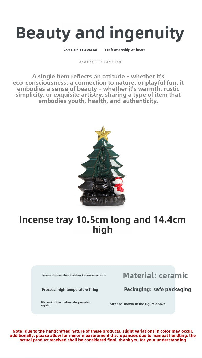 zensoullab Christmas Tree Backflow Incense Burner