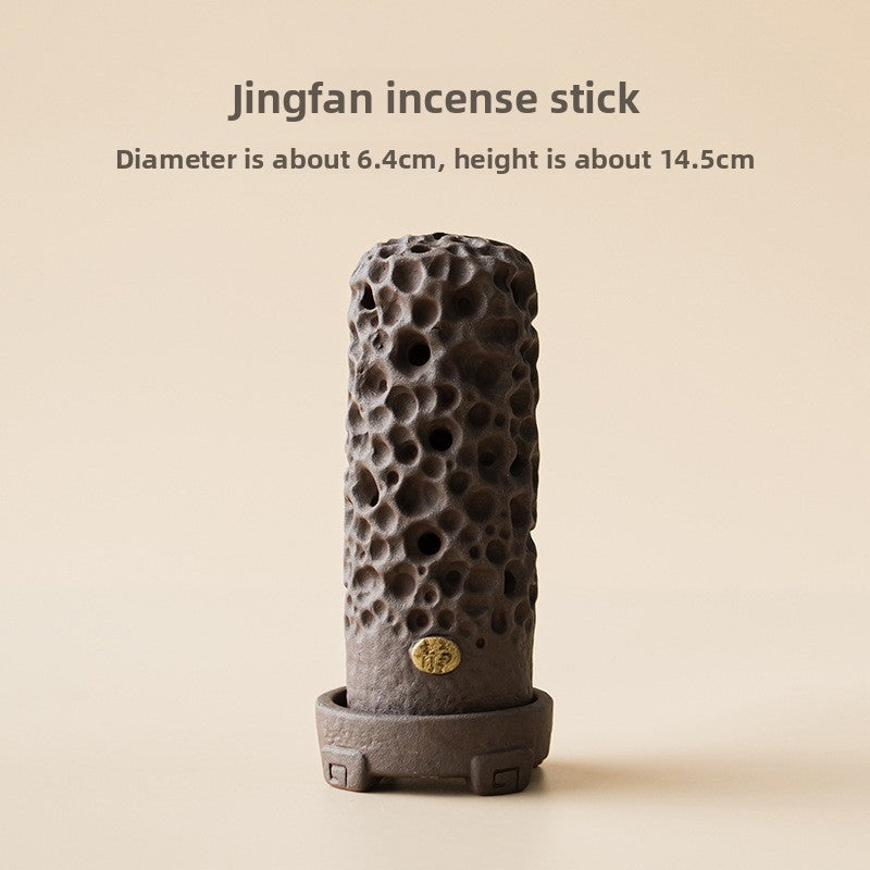 zensoullab Retro Zen Incense Burner Incense Holder Home Ceramic Covered Incense Stand Incense Tray Creative Aromatherapy Burner Incense Accessories